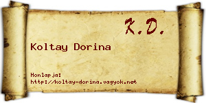 Koltay Dorina névjegykártya